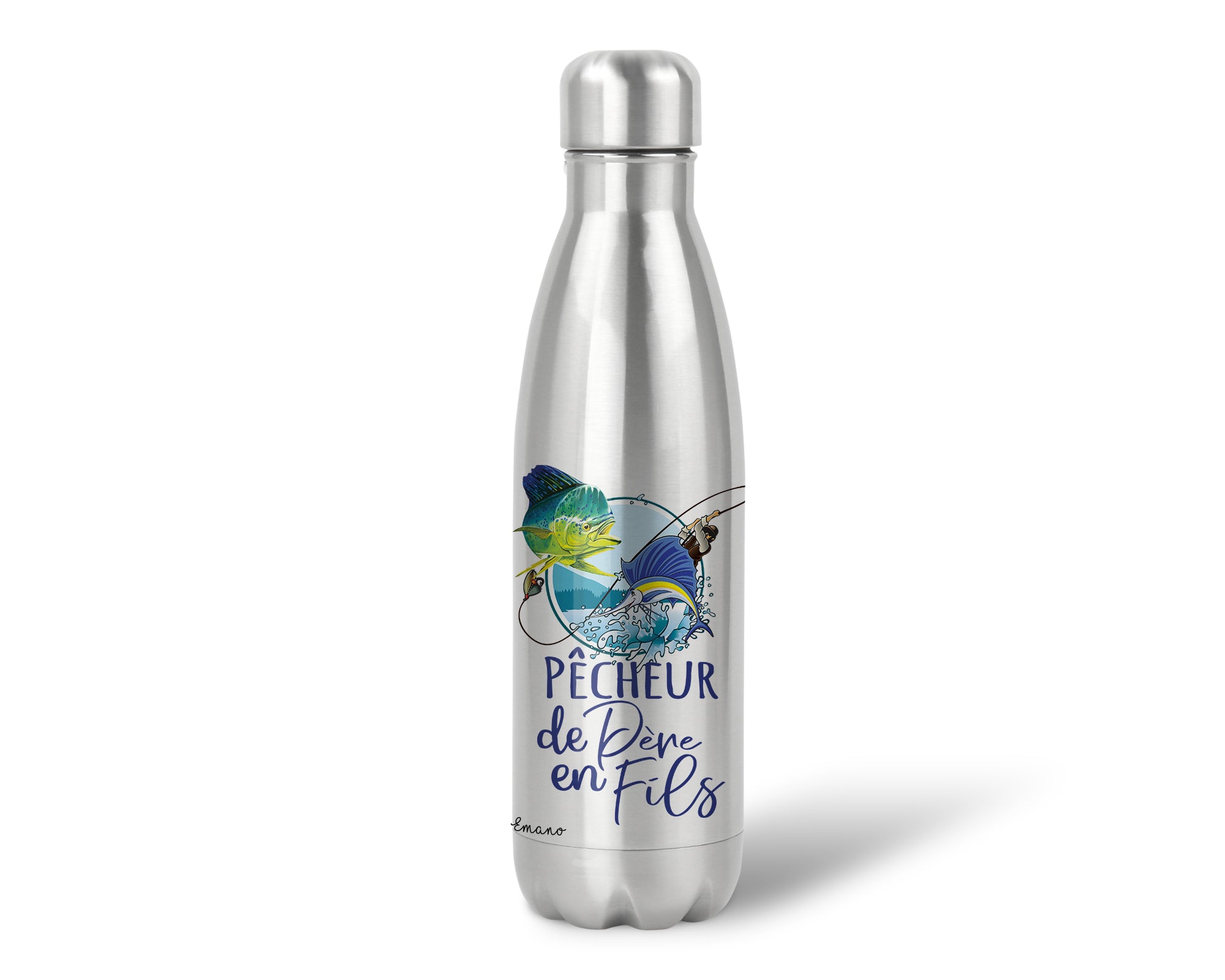 Gourde isotherme personnalisable- Pêcheur