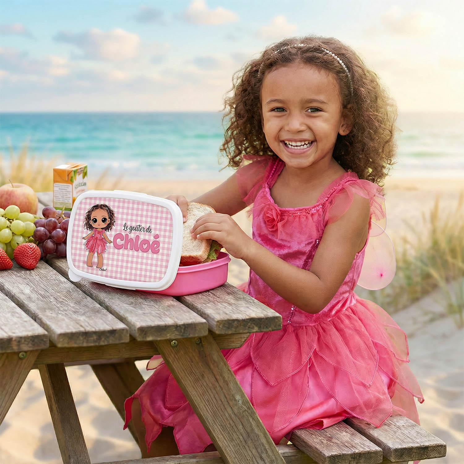 Repas et goûter personnalisés pour enfant avec boîte à goûter et gourde prénom – EMANO