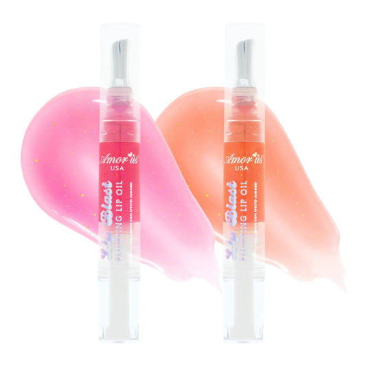 Coffret Lip Blast avec deux huiles à lèvres repulpantes aux saveurs bonbons et agrumes, finition brillante infusée d’or – Emano Nouvelle-Calédonie