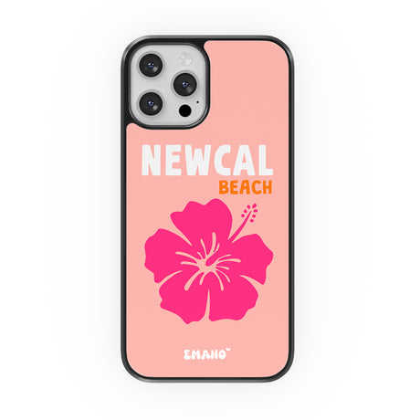 Coque iPhone rose Caledonian Summer avec hibiscus – EMANO