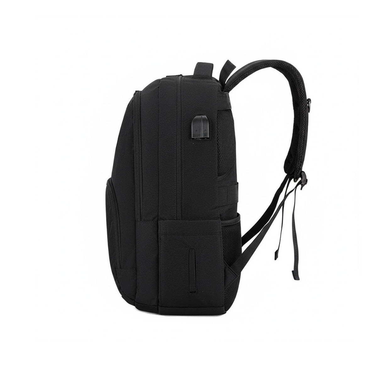 Sac à dos cartable EMANO noir avec port USB externe et compartiment ordinateur renforcé