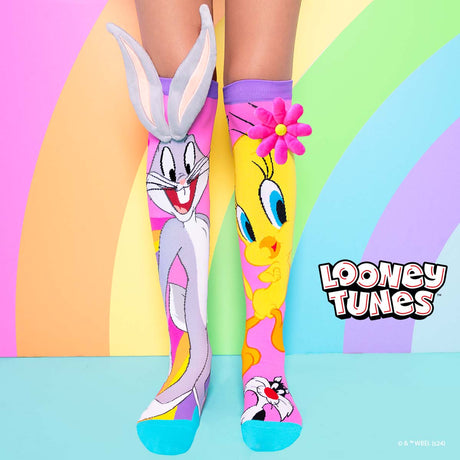 Chaussettes Bugs Bunny et Titi Looney Tunes avec détails 3D