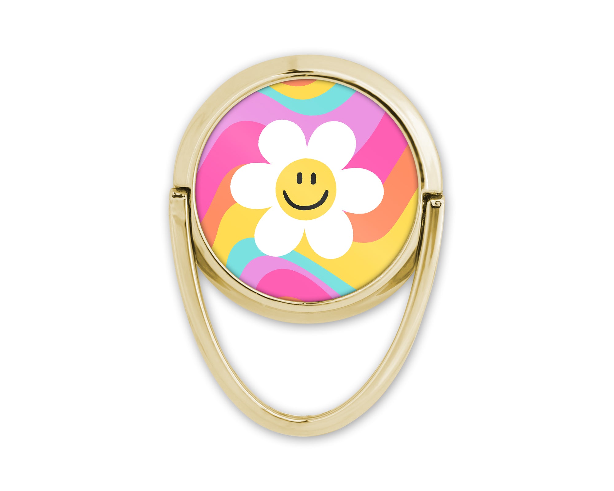 Découvrez notre anneau de téléphone doré, l'accessoire girly qui ajoute une touche d'élégance à votre style. Avec son design original, cet anneau devient bien plus qu'un support pour votre téléphone, c'est un bijou qui complète votre look avec éclat.