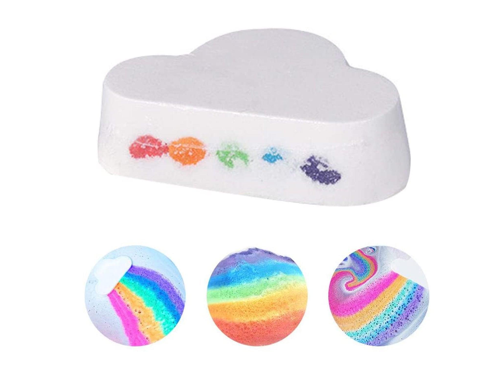Bombe de bain arc en ciel