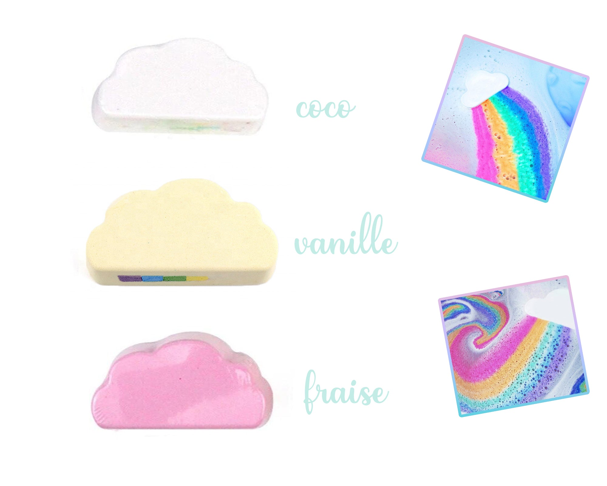 Bombe de bain arc en ciel