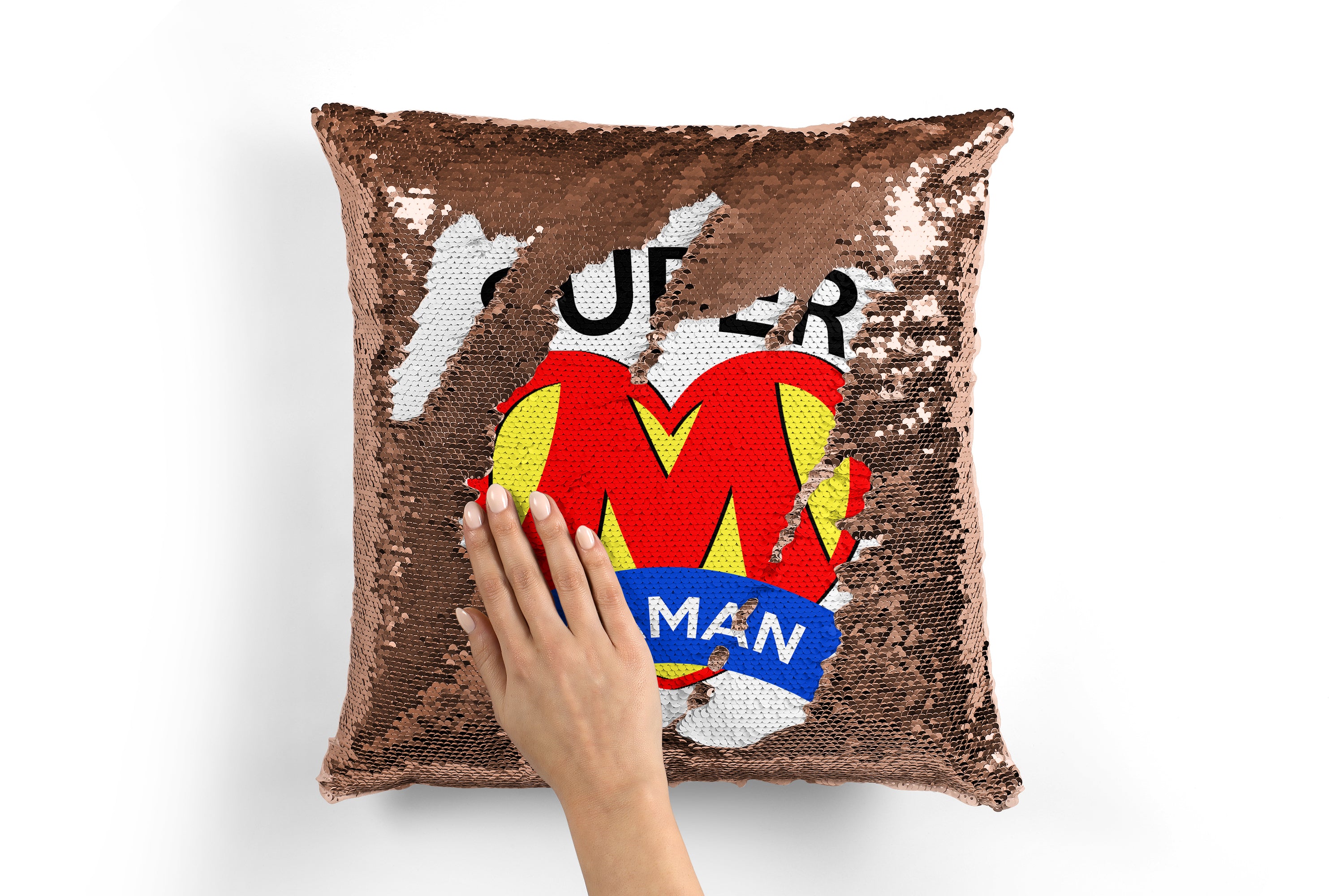 Coussin sequin personnalisable  - Super maman