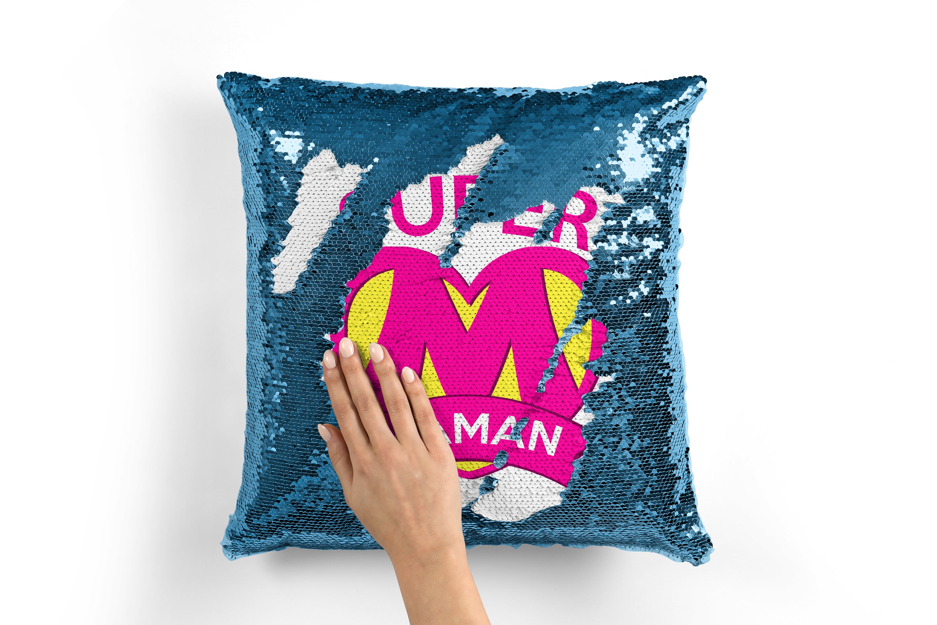 Coussin sequin personnalisable  - Super maman