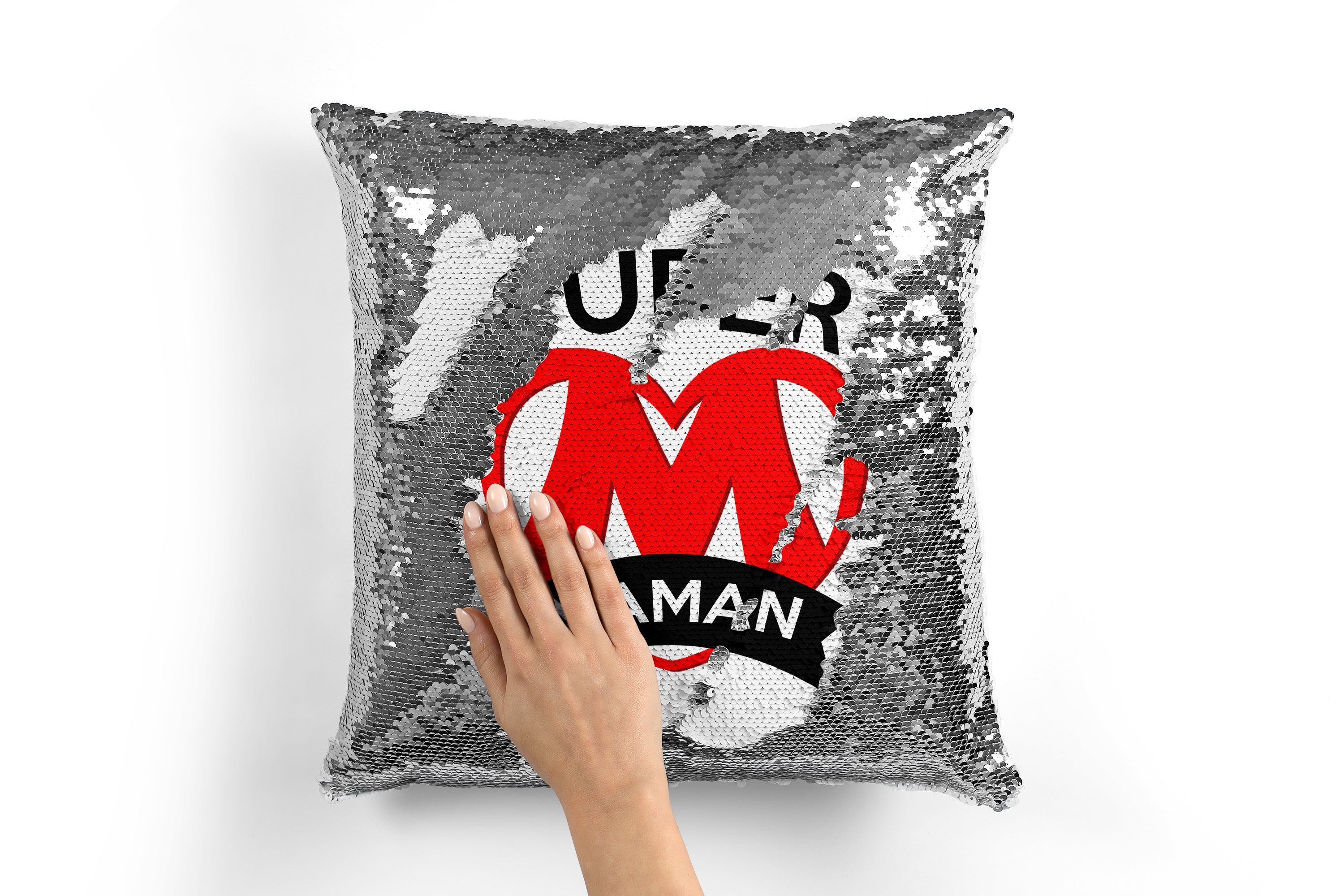 Coussin sequin personnalisable  - Super maman