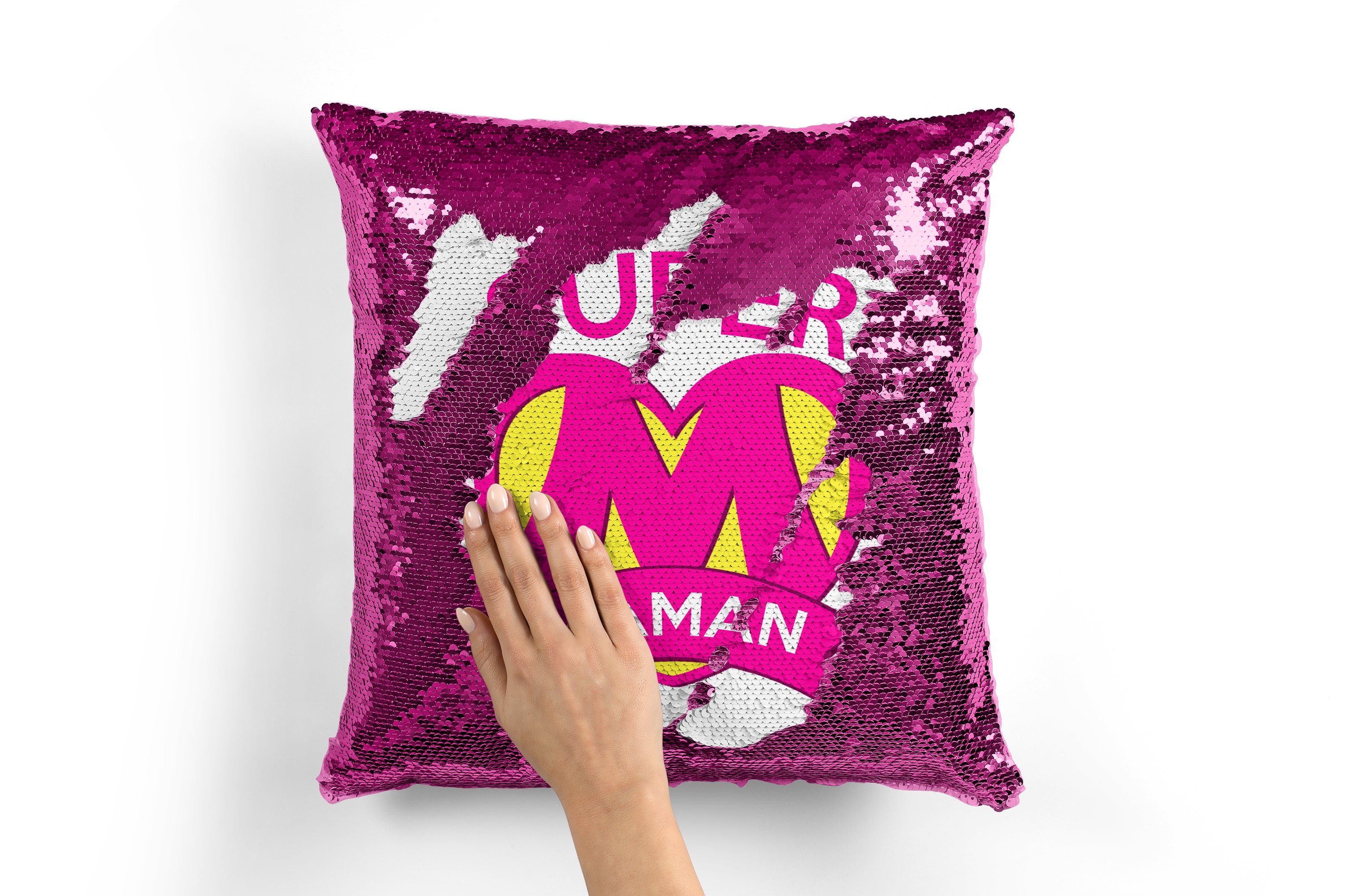 Coussin sequin personnalisable  - Super maman