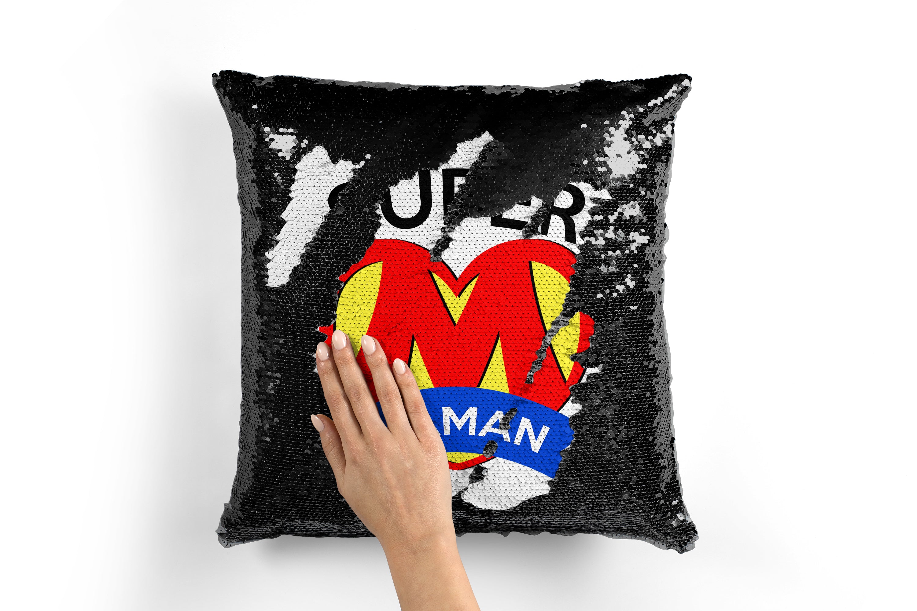 Coussin sequin personnalisable  - Super maman