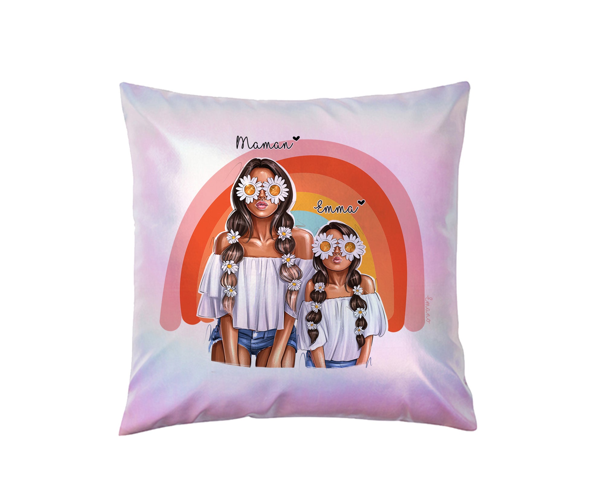Coussin personnalisable  - Mère et fille