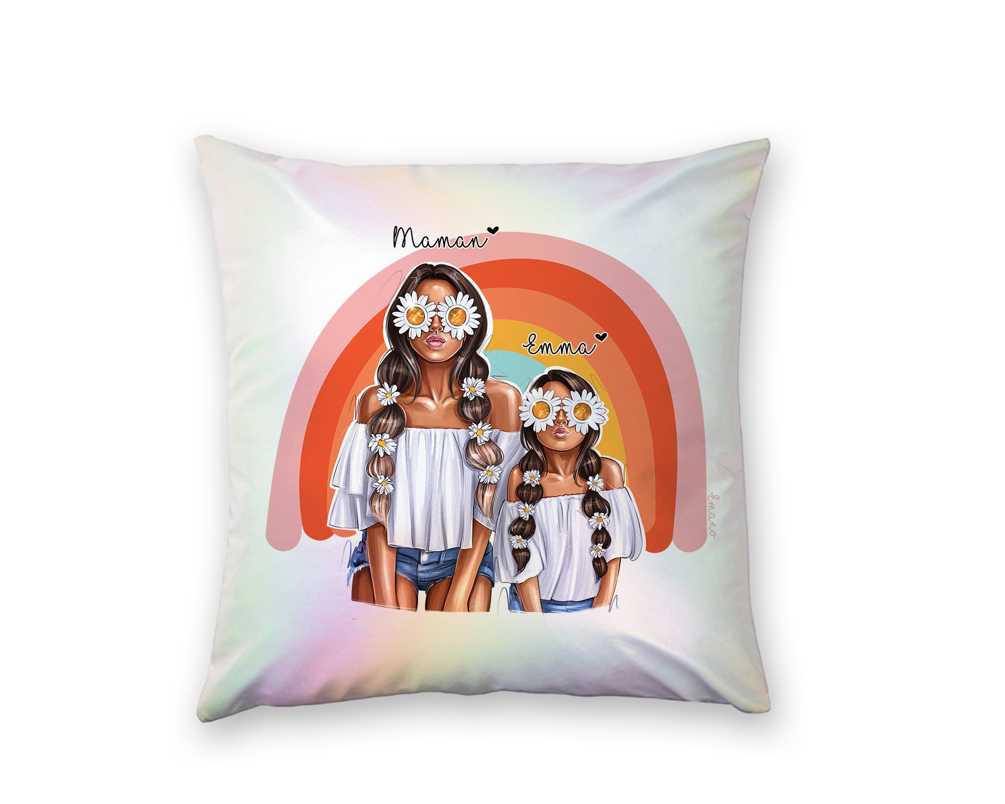 Coussin personnalisable  - Mère et fille