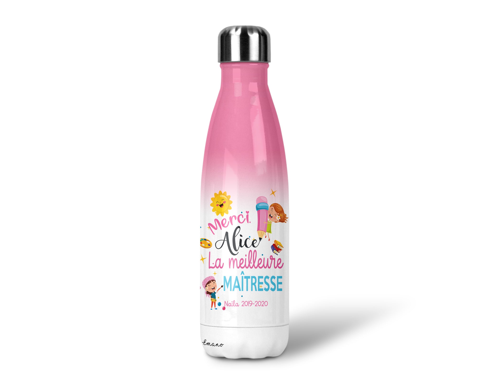 Verre isotherme personnalisé -  Maîtresse/ Nounou/ ATSEM/ directrice ...