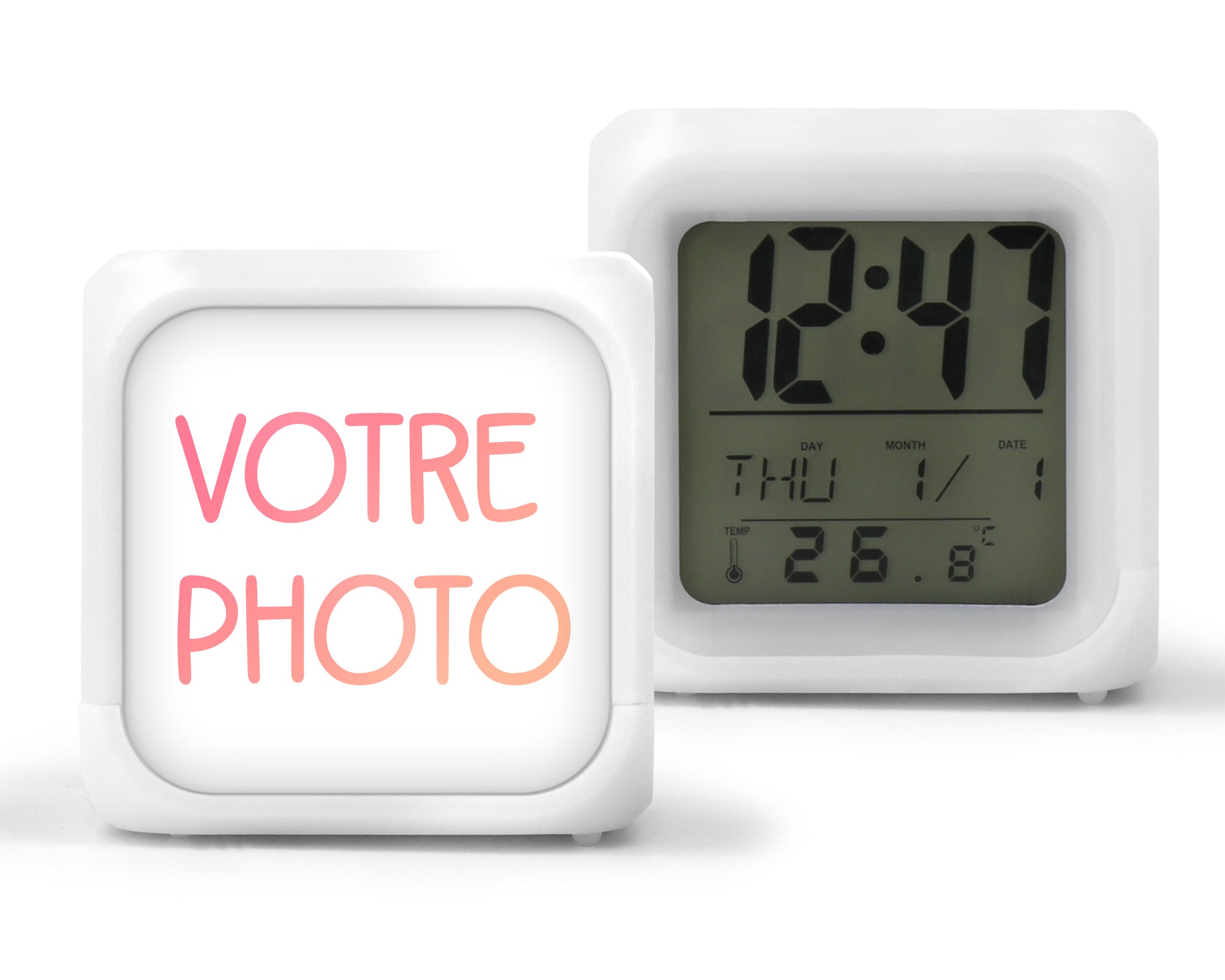 Réveil LED photo personnalisé